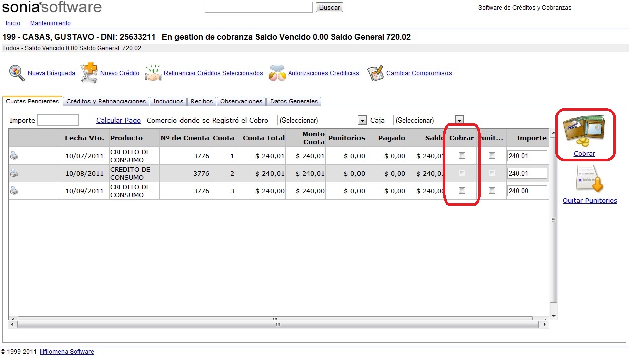 Programa para la Gestión de Créditos de Consumo